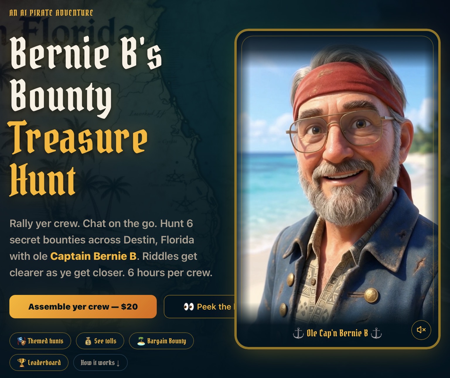 Bernie B’s Bounty Treasure Hunt with Captain Bernie B